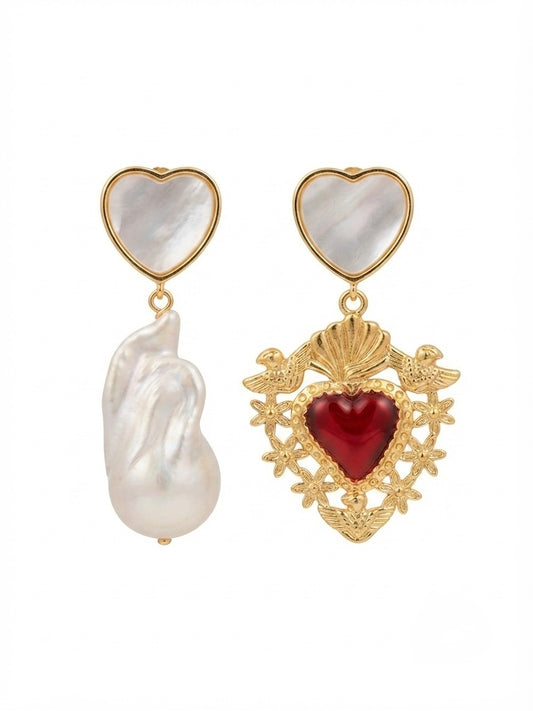 Corazón con Perlas Barrocas