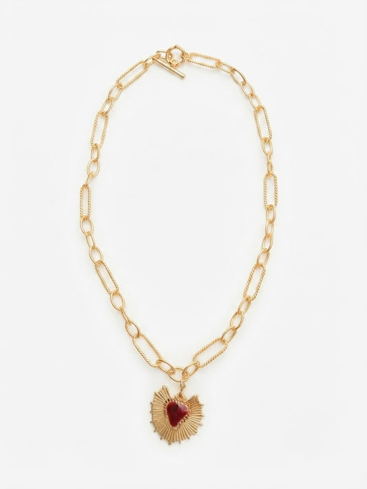 Collar Corazón Sol & Perla